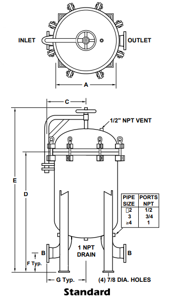 Multi Bag Filter Housings Diagram